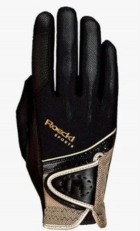 Roeckl handschoenen Madrid zwart/goud