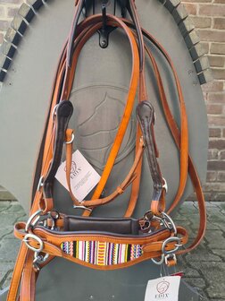 Edix ED4 hackamore hoofdstel Brightstar cognac