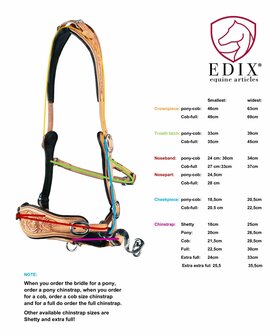 Edix ED4 hackamore hoofdstel Brightstar naturel