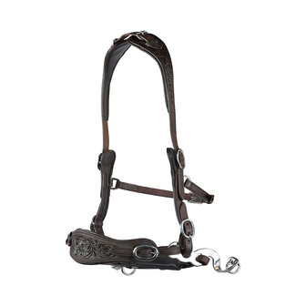 Edix ED4 hackamore hoofdstel Rose bruin