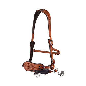 Edix ED4 hackamore hoofdstel Rose cognac