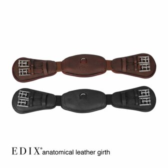 Edix anatomische leren dressuursingel bruin