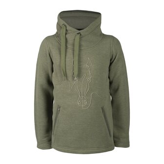 Red Horse sweatshirt Cozy donker olijf