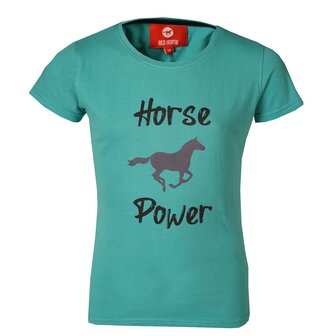 Red Horse t-shirt Toppie turquoise