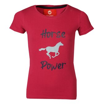 Red Horse t-shirt Toppie hot pink