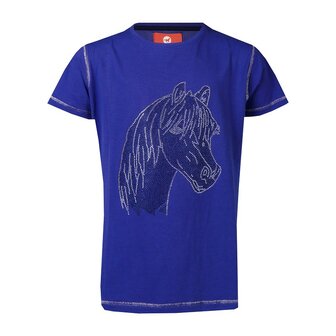 Red Horse t-shirt Caliber royal blue