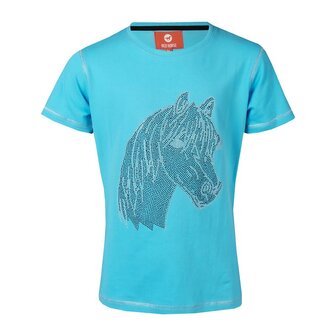 Red Horse t-shirt Caliber aqua