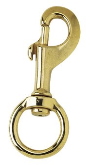 EquiTheme musketon haak rond 30mm goud