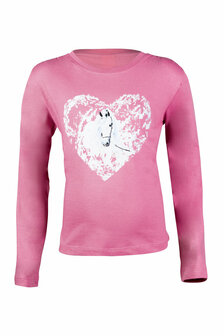 HKM t-shirt met lange mouwen -Horse Spirit- roze