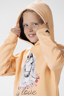 HKM hoody -Horse Spirit- abrikoos