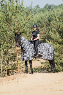 HKM vliegen- uitrijdeken -Zebra-