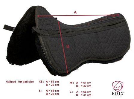 Edix uni 8-pocket halfpad Merino zwart