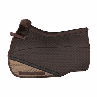 Edix uni veelzijdigheid Merino scheepkin 8-pocket zadelpad bruin