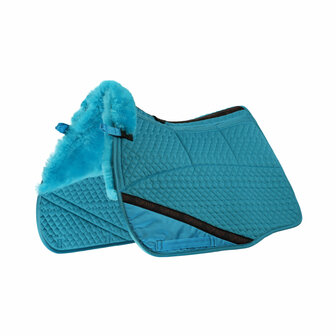 Edix uni veelzijdigheid Merino scheepkin 8-pocket zadelpad turquoise