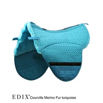 Edix Courville onderlegger Merino bont turquoise