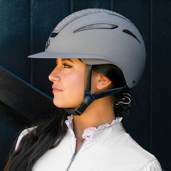 Imperial Riding cap Olania Deluxe big visor grijs