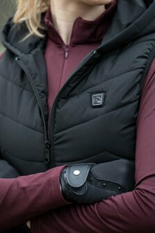 HKM verwarmde bodywarmer incl powerbank zwart