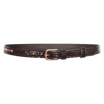 Imperial Riding riem Olania Sparkle bruin/ros&eacute; metal