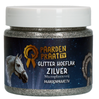 Paardenpraat TV glitter hoefgel 150ml zilver