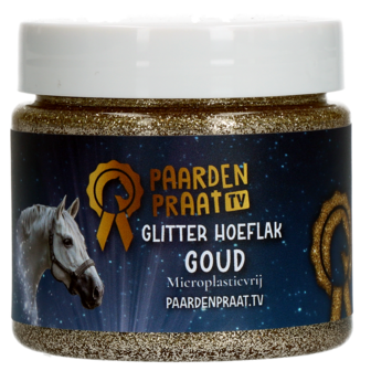 Paardenpraat TV glitter hoefgel 150ml goud