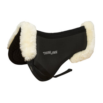 ThinLine Trifecta halfpad met sheepskin randen zwart/wit