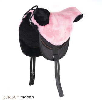 FRA bareback pad Macon Extra zwart/roze