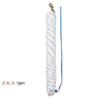 FRA leadrope jarn standaard 12mm x 3 meter wit/blauw