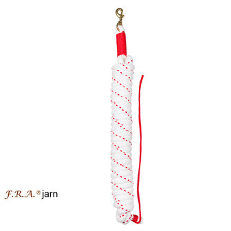 FRA leadrope jarn standaard 14mm x 3 meter wit/rood