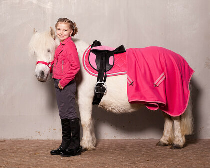 QHP Shetland zadel roze