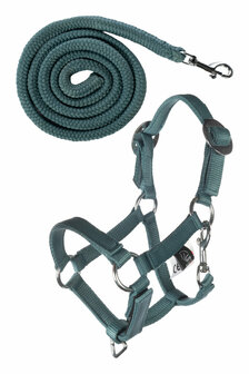 HKM Hobby Horse halster met touw turquoise