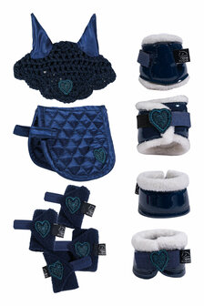 HKM cuddle pony ruiter startersset donkerblauw