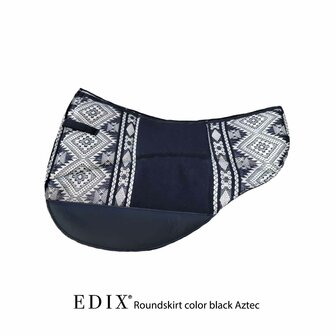 Edix wolfilt roundskirt Western pad zwart aztec