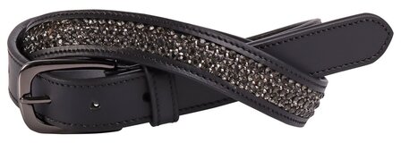 Harry&#039;s Horse leren riem Crystal zwart/gunmetal