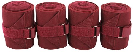 Harry&#039;s Horse elastische fleece bandages bordeaux