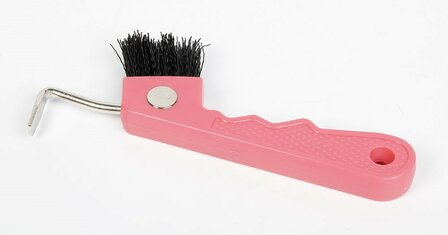 Harry&#039;s Horse hoevenkrabber met borstel en magneet roze