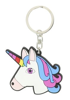 EquiTheme sleutelhanger unicorn hoofd wit