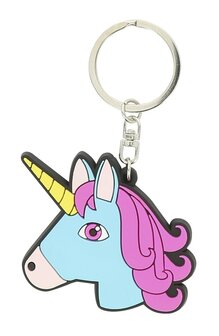 EquiTheme sleutelhanger unicorn hoofd blauw