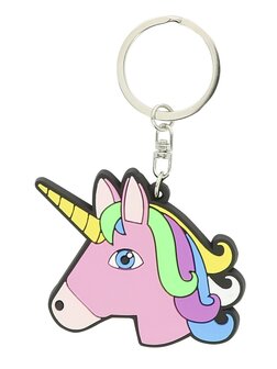 EquiTheme sleutelhanger unicorn hoofd roze