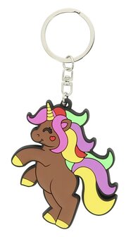 EquiTheme sleutelhanger unicorn bruin