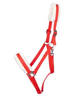 QHP Trekpaard halster Cali rood