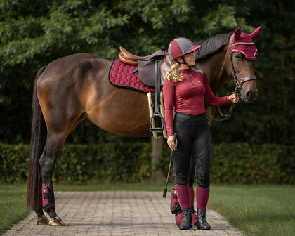 QHP Eventing beenbeschermers Technical achterbenen ruby rood