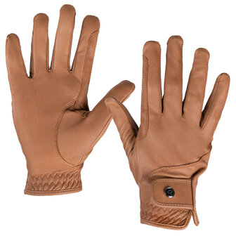 QHP leren handschoenen Pro cognac