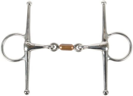 Harry&#039;s Horse dubbelgebroken kneveltrens koperen roller 13mm