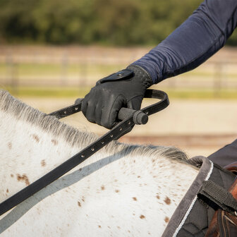 QHP &eacute;&eacute;n hand teugel