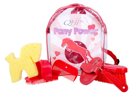 QHP poetsset in rugtas Pony Power rood