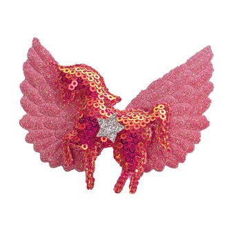 QHP manenclipjes Unicorn bow roze