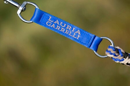 Lauria Garrelli halstertouw Amalfi met karabijnhaak blauw