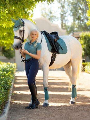 LeMieux zadeldek Suede Dressage Square Sage