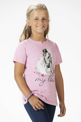 HKM t-shirt -Horse Spirit- lichtroze