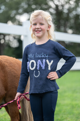 HKM t-shirt met lange mouwen -Aymee- donkerblauw